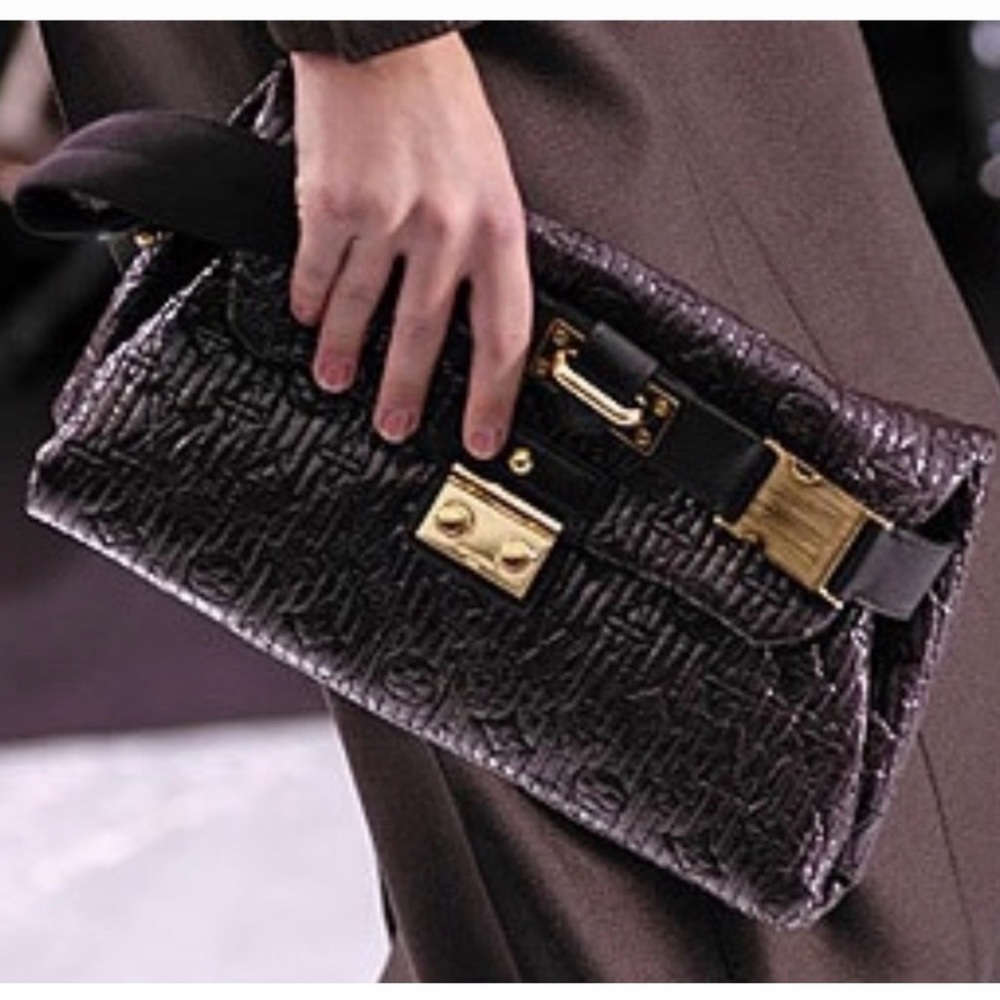 Louis Vuitton Mortad Black and Gold Clutch